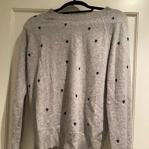 100% cashmere sweater size m. grey aqua cashmere crewneck. only worn once